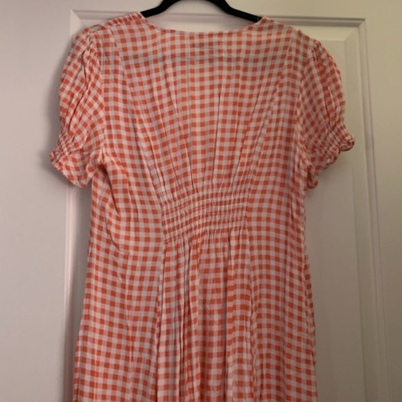 Urban Outfitters Peach Gingham Dress - Picture 4 of 5